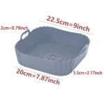 22cm Silicone Air Fryers Oven Baking Tray Pizza Fried Chicken Airfryer Silicone Basket Reusable Airfryer Pan Liner Accessories