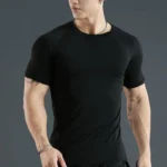 Men Compression Running T Shirt Fitness Tight Short Sleeve Tshirt Training Jogging Shirts Gym Sportswear Quick Dry Rashguard