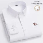 100% Pure Cotton Men Long Sleeve Dress Shirt for Oxford Shirt Men Plaid Striped Work Casual Social Shirts Male Regular-Fit S-6XL
