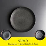 Charger Modern Restaurant Black Ceramic Dinner Dish and Dinner Plate