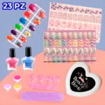 23-Piece Fashion Nail Care Kit for Girls Makeup Tools & Nail Care Set