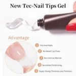 BORN PRETTY 15g Nail Tips Gel Easy Stick Nude Adhesive Bond UV Glue Nail Art Gel Varnish Capsule Tips Strong Extension