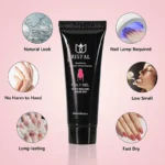9-Piece Set of Professional Crystal Clear UV Nail Extension Jelly Gel Solid Liquid Lengthening Gel