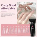 9-Piece Set of Professional Crystal Clear UV Nail Extension Jelly Gel Solid Liquid Lengthening Gel