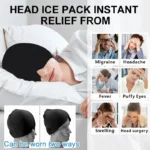 IFINE 2024 High Quality Full Coverage Stretch Hot Cold Gel Pack Hat Beauty Personal Care for Migraine Headache Sleep Relief