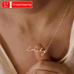 New North Name Necklace Stainless Steel Jewelry Mother’s Day Gift Personalized Custom Name Pendant Couples Necklace for Women