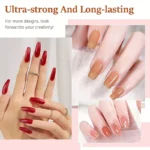 9-Piece Set of Professional Crystal Clear UV Nail Extension Jelly Gel Solid Liquid Lengthening Gel