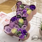 Rose Bear Box Valentine’s Day Mother’s Day Gift Soap Rose Bear Box Artificial Flower Holiday Gift