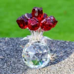 Colourful Rose Bouquet – For Anniversary, Mother’s Day, Valentine’s Day Crystal Rose Bouquet – Eternal Rose Decorative Gift