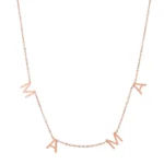 Mother’s Day Gift Trending Letter MAMA Necklace in Stainless Steel Gold Color for Mom Women’s Jewelry for Anniversary