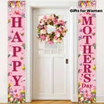 1 set of Mother’s Day porch banner flags with “Happy Mother’s Day” text, a Mother’s Day gift for Mom