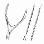 Nail Professional Stainless Steel Nail Cutter Scissor Nippers Muti Function Cuticle Pusher Remover Nail Care Manicure Tools Kits