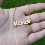 Mother’s Day Gift Trending Letter MAMA Necklace in Stainless Steel Gold Color for Mom Women’s Jewelry for Anniversary
