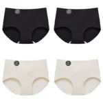 FalllSweet 4PCS Seamless Panties for Woman Ice Silk Underwear Soft Thin Briefs Women’s Underpants Fashion Sexy Female Lingerie