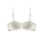 Women’s Bras Sexy Lace Half Cup Push Up French Style Lingerie Solid Soft Deep V Top Breathable Comfortable Closure Thin Bralette
