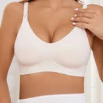 Pregnant Women’S Non Steel Ring Underwear With Front Opening Buckle For Comfortable Breathable Fit Solid Color Nursing Underwear