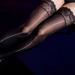 1 Pair Sexy Horse Oil Shinny Silk Stockings Silicone Non-Slip Lace Thigh High Socks Summer Ultra Thin Hosiery Lingerie