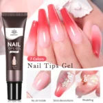 BORN PRETTY 15g Nail Tips Gel Easy Stick Nude Adhesive Bond UV Glue Nail Art Gel Varnish Capsule Tips Strong Extension
