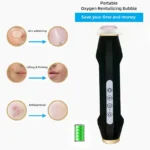 Handheld Rechargeable CO2 Oxygen Bubble Device Exfoliate Oxygen Facial Machine Wrinkle Removal Portable Beauty Device
