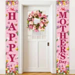1 set of Mother’s Day porch banner flags with “Happy Mother’s Day” text, a Mother’s Day gift for Mom