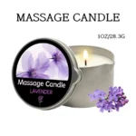 Massage Candle -Essential Oil- Six different scents , 1oz/2oz Melts into Warm Massage Oil – Sensual Massage Candle, Pour Spout