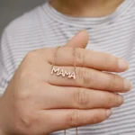 Mother’s Day Gift Trending Letter MAMA Necklace in Stainless Steel Gold Color for Mom Women’s Jewelry for Anniversary