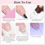 BORN PRETTY 15g Nail Tips Gel Easy Stick Nude Adhesive Bond UV Glue Nail Art Gel Varnish Capsule Tips Strong Extension