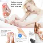 Peanut Ball Foot Massage Ball, Spiky Massage Ball for Trigger Point Therapy, Deep Point Massage, Plantar Fasciitis, Neck Pain Relief