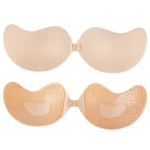 Women’s Invisible Strapless Adhesive Stick Bra Strapless Push Up Bras Lingerie Seamless Silicone Nipple Cover Bralette Underwear
