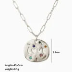 Mother’s Day MAMA Necklace Gift Irregular Circular Guardian Pendant Necklace New Fashion Stainless Steel Necklace Accessory Gift