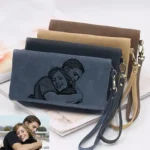 Mother’s Day Gift Women Engraved Custom Photo Wallet Zipper Unique Personalized Gift for Her Mom Anniversary Birthday Gift Purse
