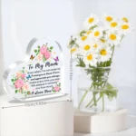 Mum Gifts Mothers Day Gifts From Daughter Son To My Mum I Love You Acrylic Heart Shape Plaque For Mum Mother Mummy Birthday