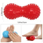 Peanut Ball Foot Massage Ball, Spiky Massage Ball for Trigger Point Therapy, Deep Point Massage, Plantar Fasciitis, Neck Pain Relief