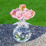 Colourful Rose Bouquet – For Anniversary, Mother’s Day, Valentine’s Day Crystal Rose Bouquet – Eternal Rose Decorative Gift