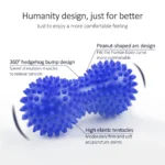 Peanut Ball Foot Massage Ball, Spiky Massage Ball for Trigger Point Therapy, Deep Point Massage, Plantar Fasciitis, Neck Pain Relief