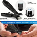 1/3/4/5pcs Stainless Steel Toenail Clippers Set with Ergonomic Handle, Includes Wide Mouth Angled Scissors, Nail File Cuticle Tool