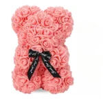 Artificial Flower Eternal Rose Teddy Bear for 520 Mom Mother’s Day Birthday Valentine’s Day Anniversary Gifts & Decorations