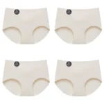 FalllSweet 4PCS Seamless Panties for Woman Ice Silk Underwear Soft Thin Briefs Women’s Underpants Fashion Sexy Female Lingerie