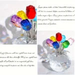 Colourful Rose Bouquet – For Anniversary, Mother’s Day, Valentine’s Day Crystal Rose Bouquet – Eternal Rose Decorative Gift
