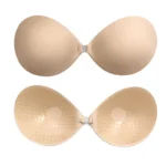 Women’s Invisible Strapless Adhesive Stick Bra Strapless Push Up Bras Lingerie Seamless Silicone Nipple Cover Bralette Underwear