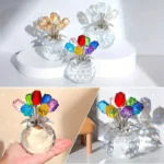 Colourful Rose Bouquet – For Anniversary, Mother’s Day, Valentine’s Day Crystal Rose Bouquet – Eternal Rose Decorative Gift