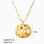 Mother’s Day MAMA Necklace Gift Irregular Circular Guardian Pendant Necklace New Fashion Stainless Steel Necklace Accessory Gift