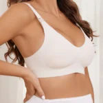 Pregnant Women’S Non Steel Ring Underwear With Front Opening Buckle For Comfortable Breathable Fit Solid Color Nursing Underwear