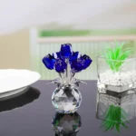 Colourful Rose Bouquet – For Anniversary, Mother’s Day, Valentine’s Day Crystal Rose Bouquet – Eternal Rose Decorative Gift