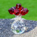 Colourful Rose Bouquet – For Anniversary, Mother’s Day, Valentine’s Day Crystal Rose Bouquet – Eternal Rose Decorative Gift