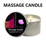 Massage Candle -Essential Oil- Six different scents , 1oz/2oz Melts into Warm Massage Oil – Sensual Massage Candle, Pour Spout