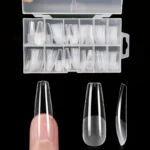 120Pcs Full Cover Press On Nail Tips Stiletto Almond Square Coffin French False Fake Soak Off Gel Nail Extension Tips Capsule