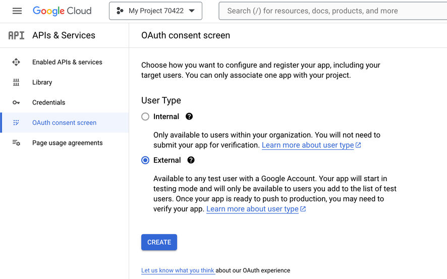 External User Type