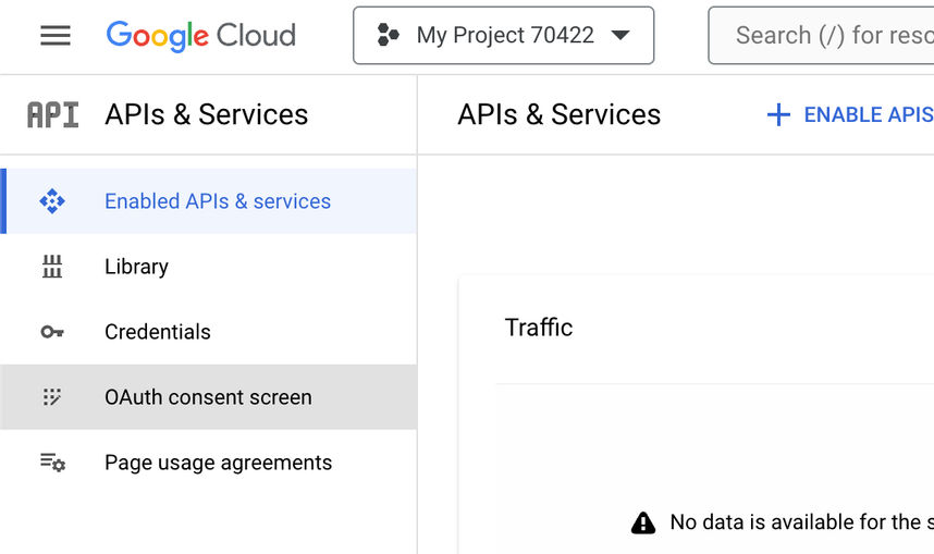 OAuth consent screen