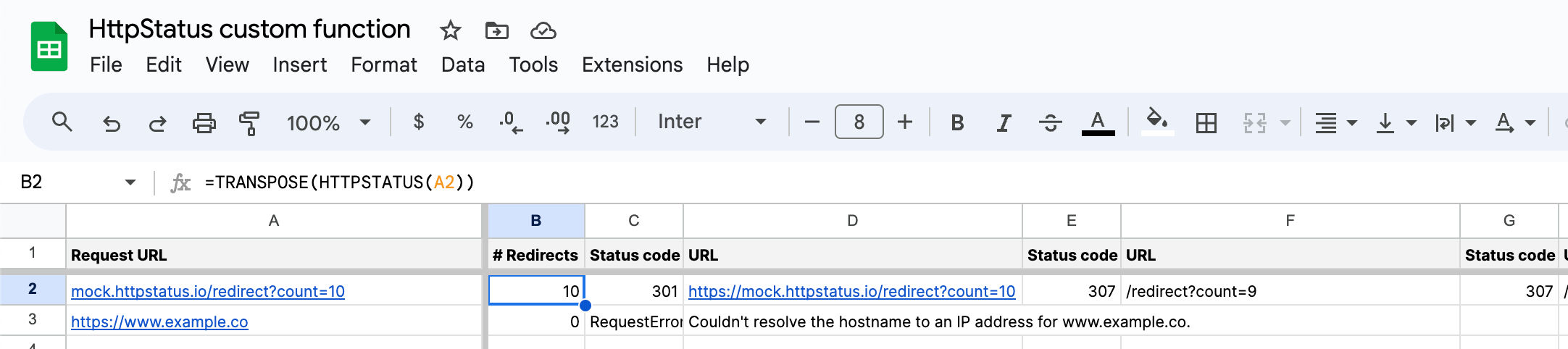 Use custom function